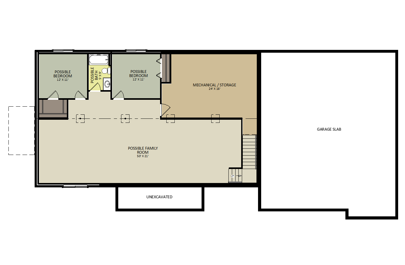 AugustaLower Level Floor Plan